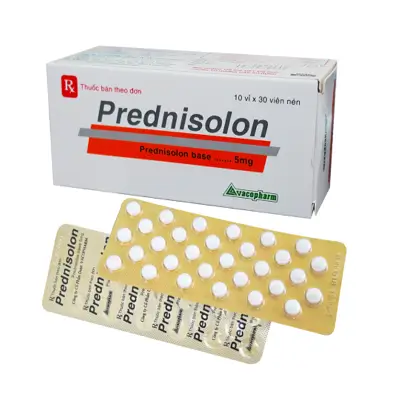 Thuốc kháng viêm PREDNISOLON (Hộp 10 vỉ  x 30 viên.) 